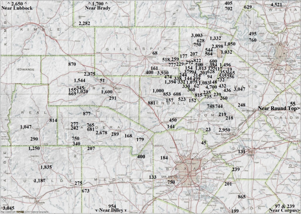 Nisbet Ranch Sales Texas Hill Country Ranches Sold Map